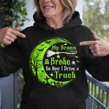 My Broom Broke - Trucker Halloween